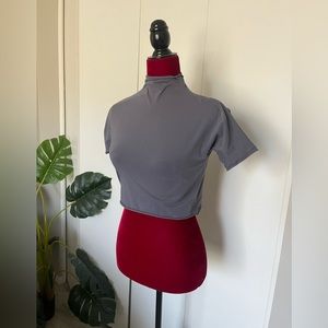 Skims raw edge cropped t-shirt- size L